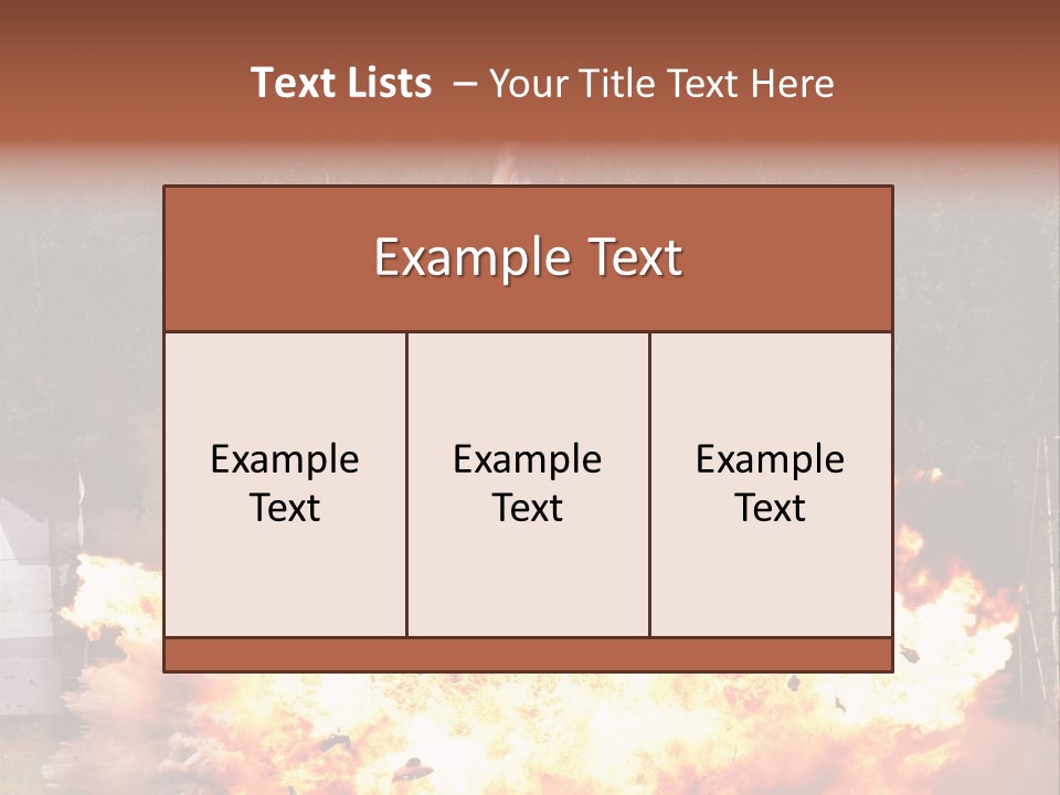 Armed Fire Vehement PowerPoint Template