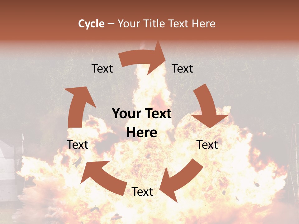 Armed Fire Vehement PowerPoint Template