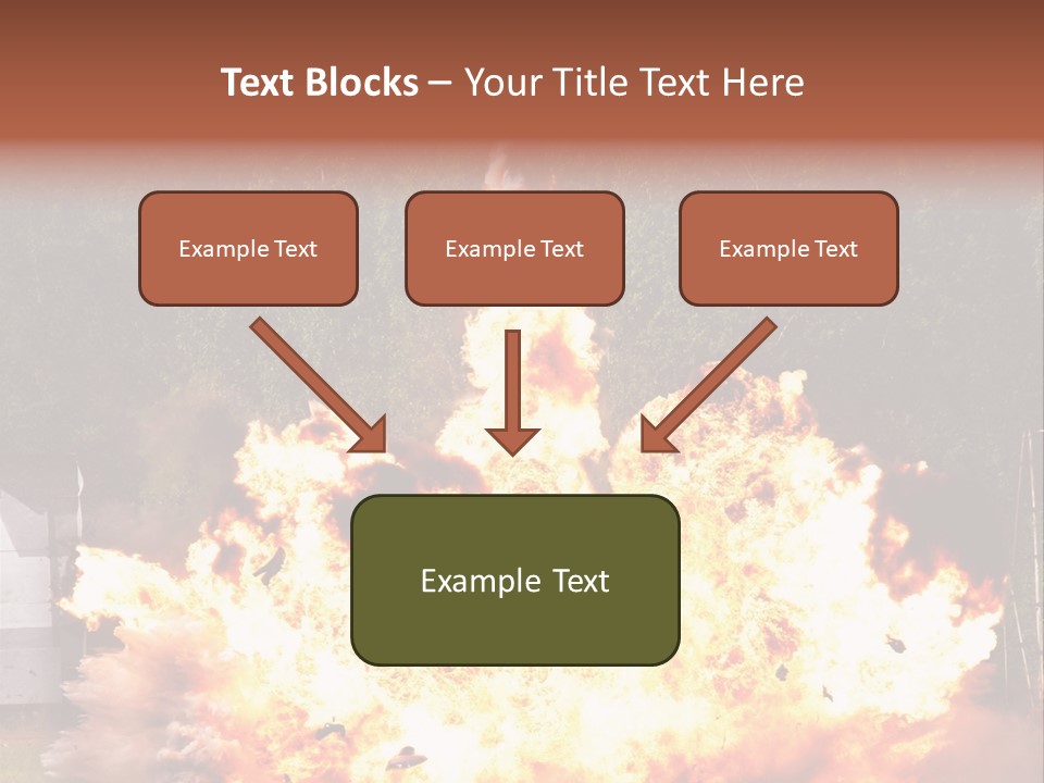 Armed Fire Vehement PowerPoint Template