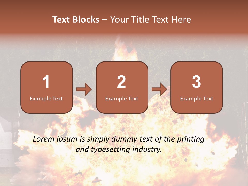 Armed Fire Vehement PowerPoint Template