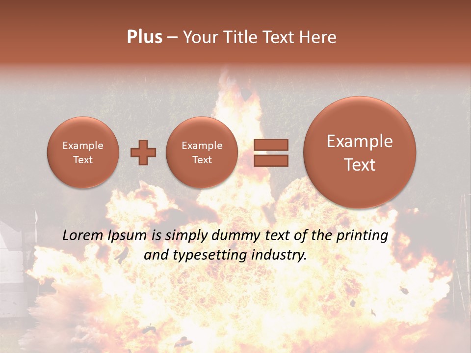 Armed Fire Vehement PowerPoint Template