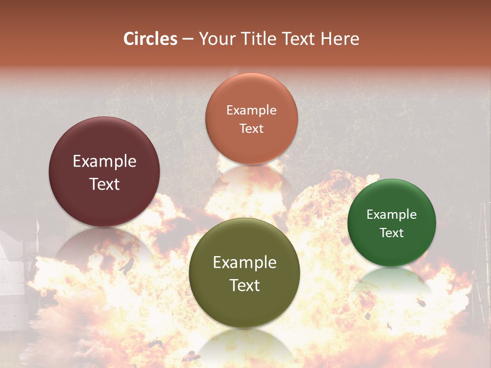 Armed Fire Vehement PowerPoint Template