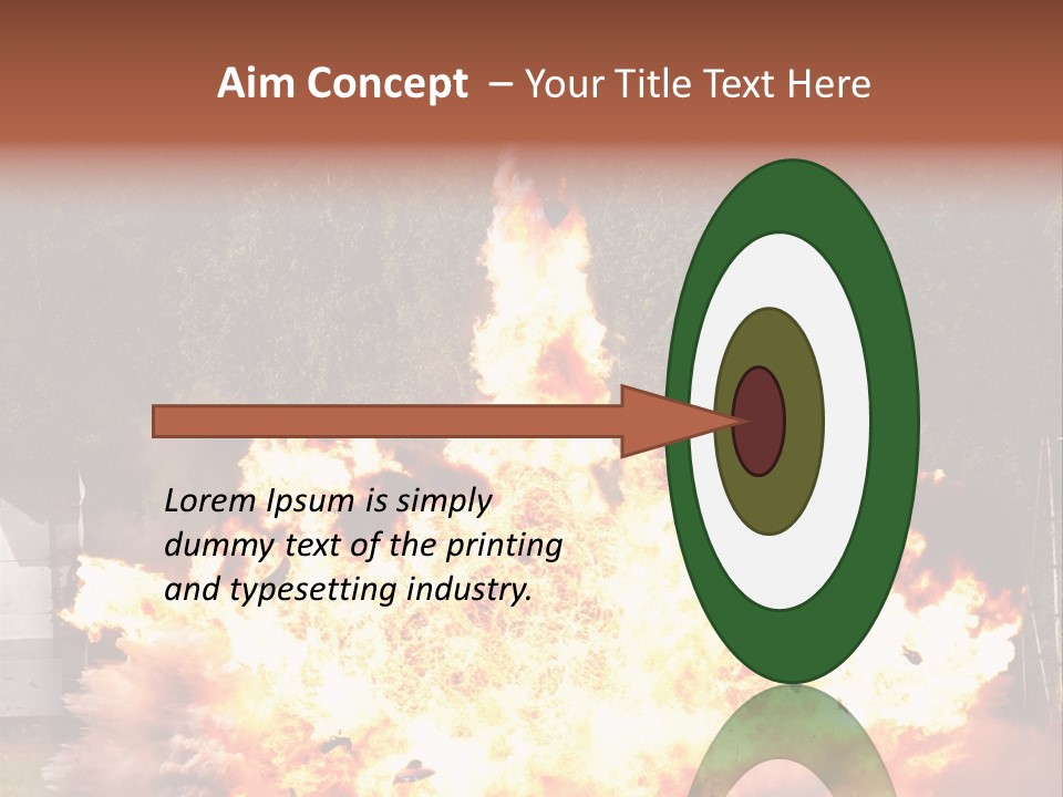 Armed Fire Vehement PowerPoint Template