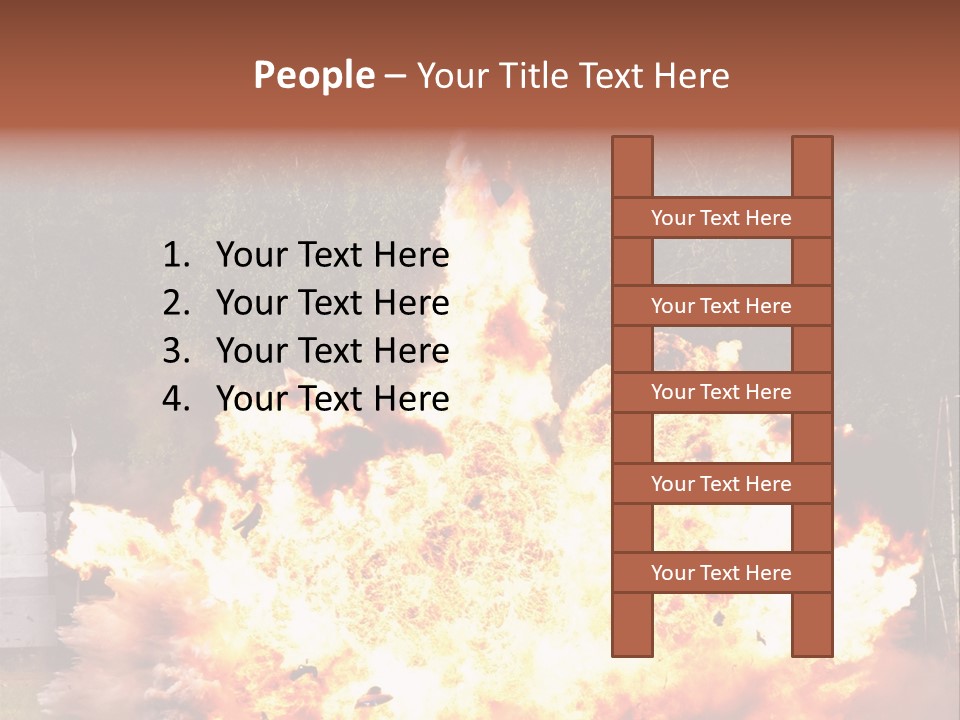 Armed Fire Vehement PowerPoint Template