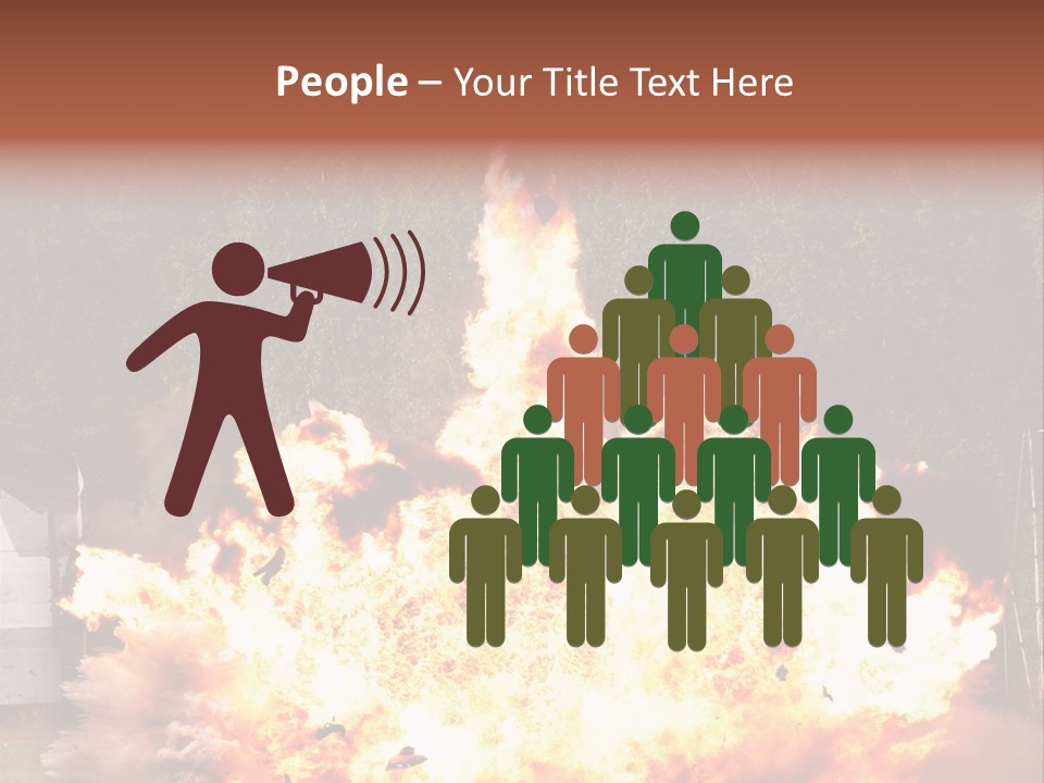 Armed Fire Vehement PowerPoint Template