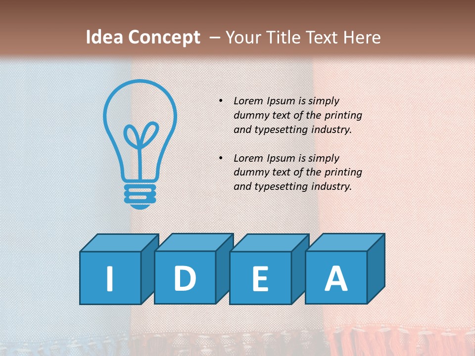 Headscarf Craft Garment PowerPoint Template