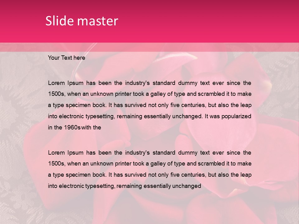 Love Background Bud PowerPoint Template