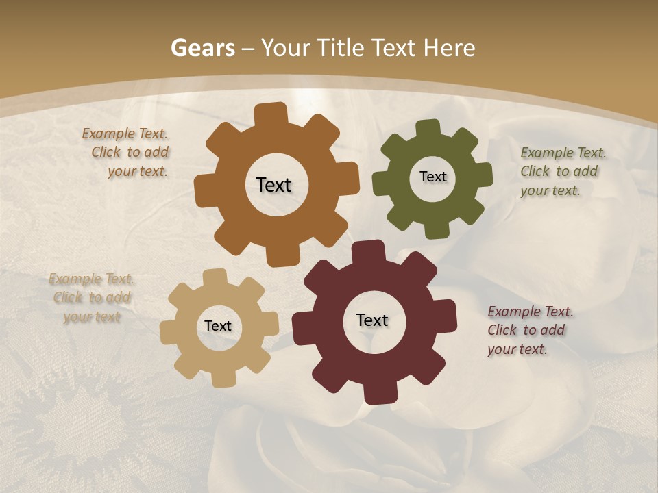 Anniversary Red Bud PowerPoint Template