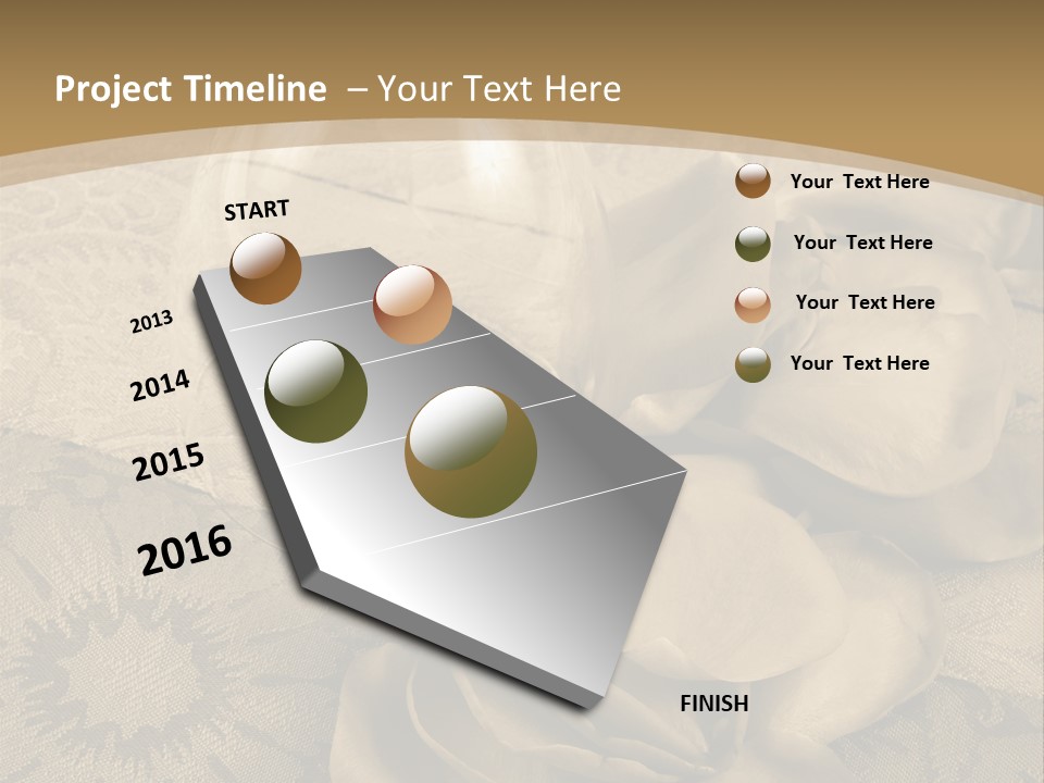 Anniversary Red Bud PowerPoint Template