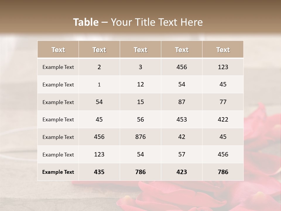 Seasonal Romance Decoration PowerPoint Template