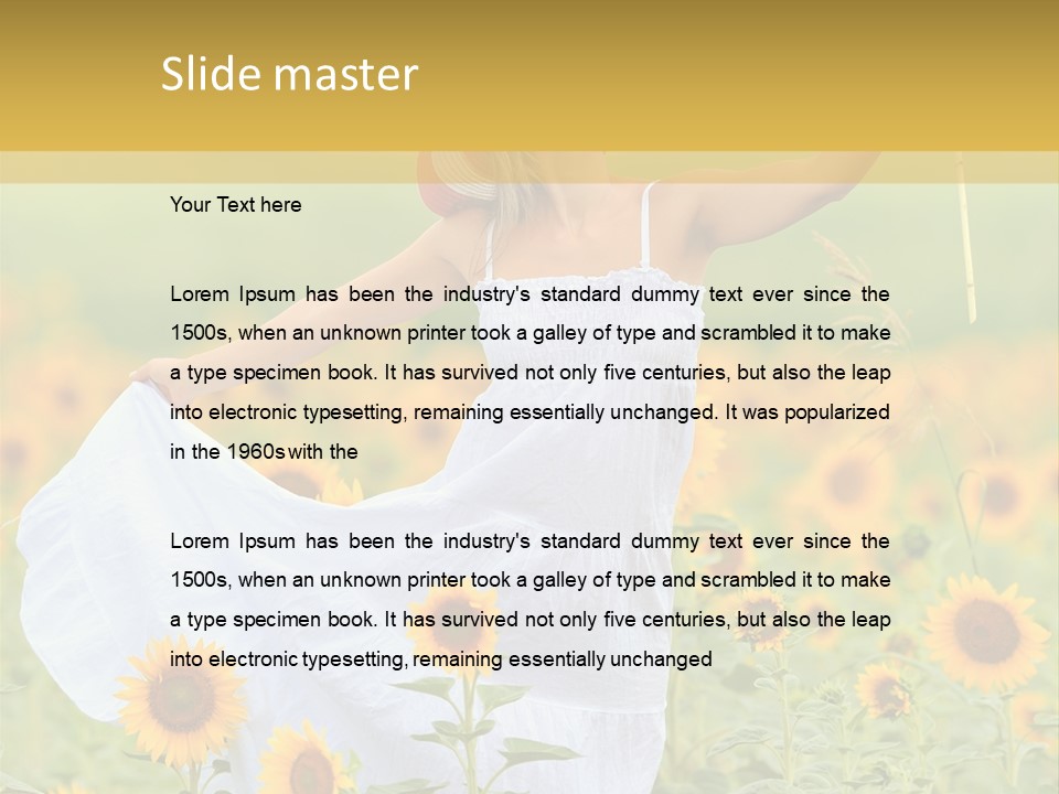 Girl Season Portrait PowerPoint Template