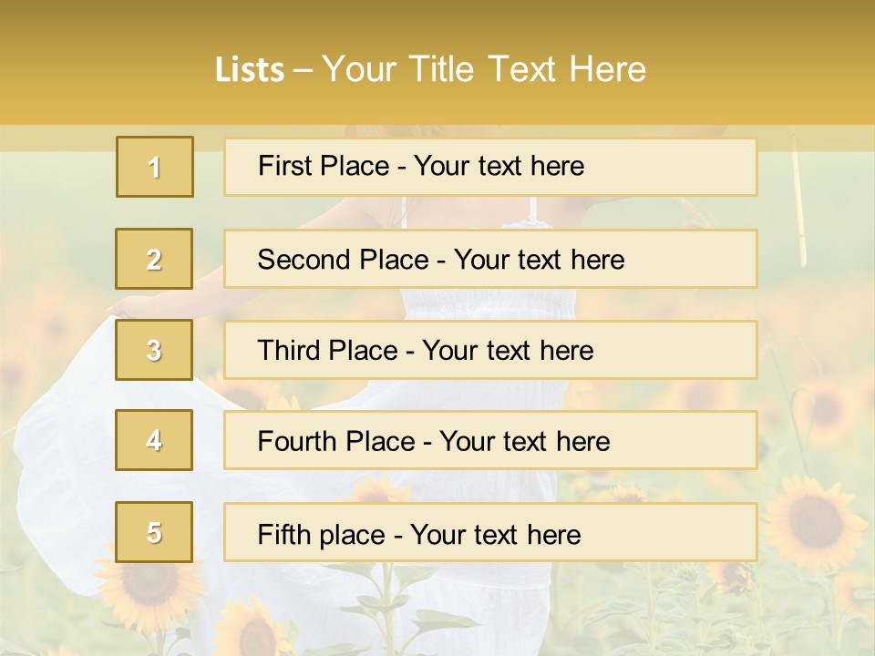 Girl Season Portrait PowerPoint Template