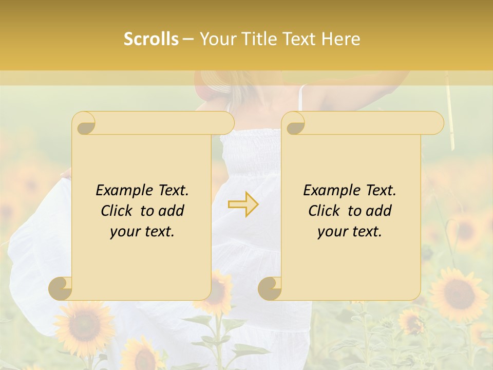 Girl Season Portrait PowerPoint Template