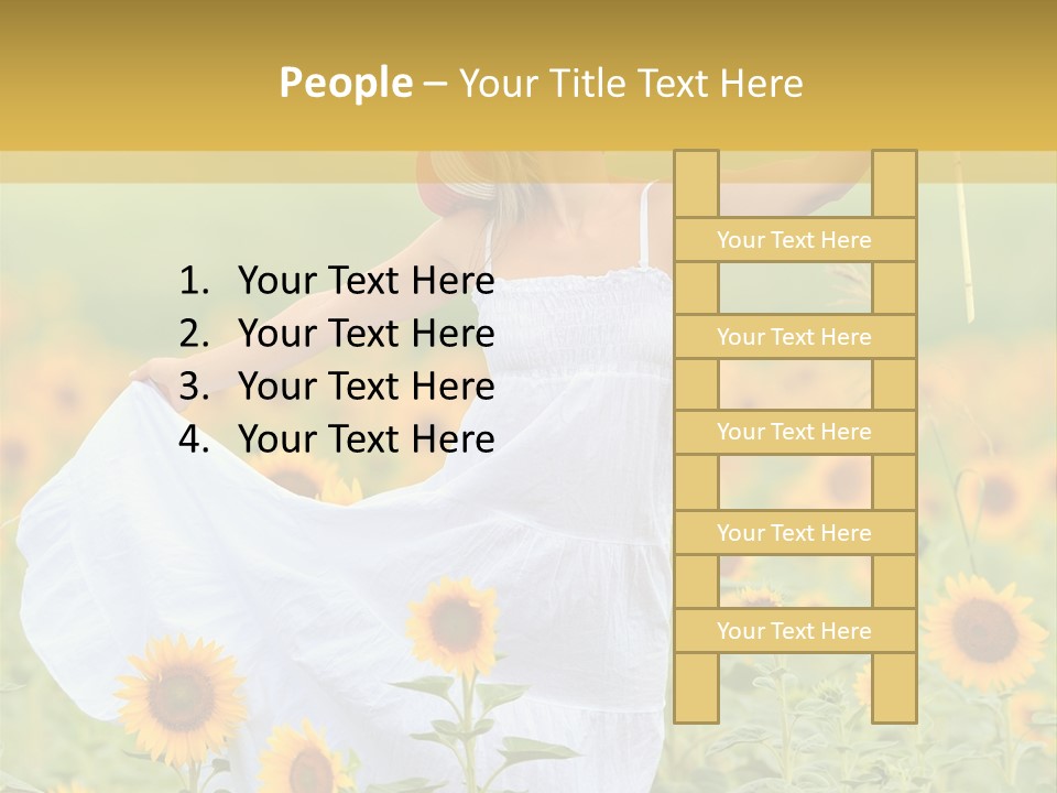 Girl Season Portrait PowerPoint Template