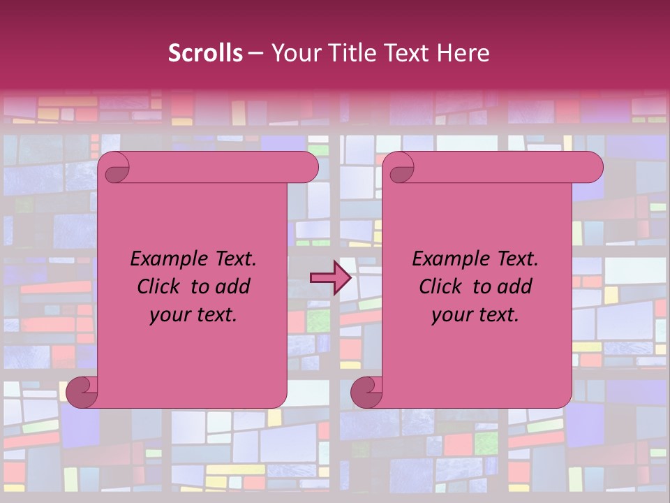 Stained Glass Window Patterns PowerPoint Template