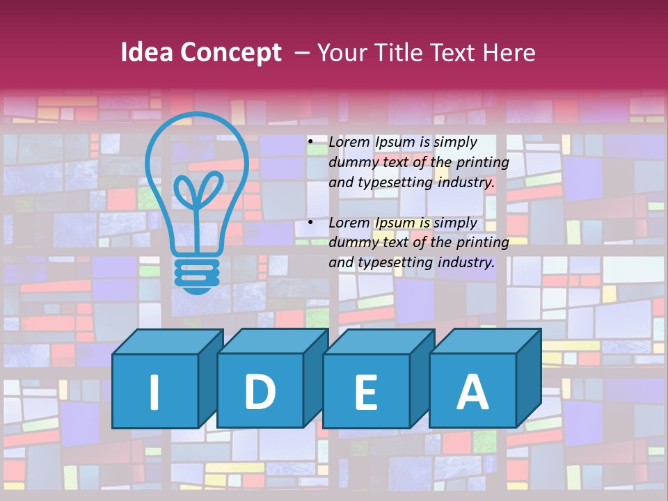 Stained Glass Window Patterns PowerPoint Template