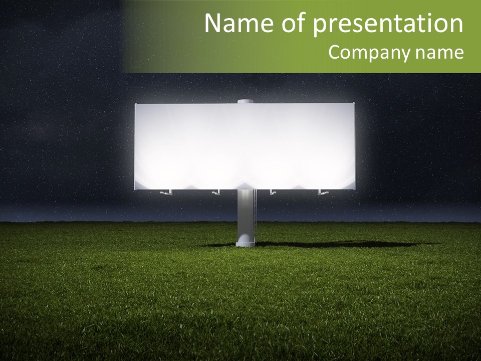 Night Grass PowerPoint Template