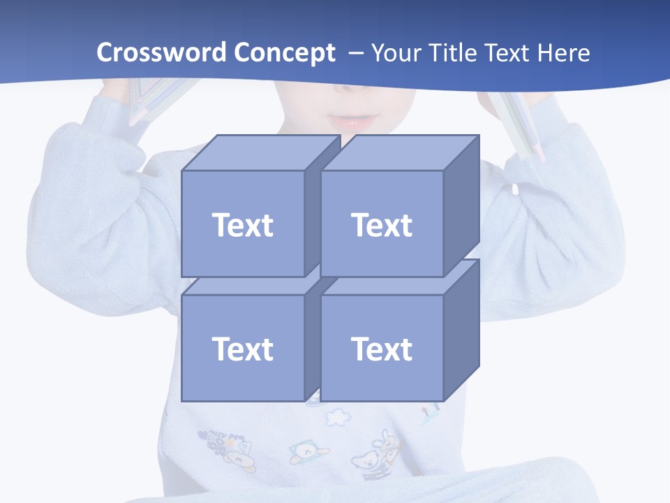 Child Reading A Book PowerPoint Template