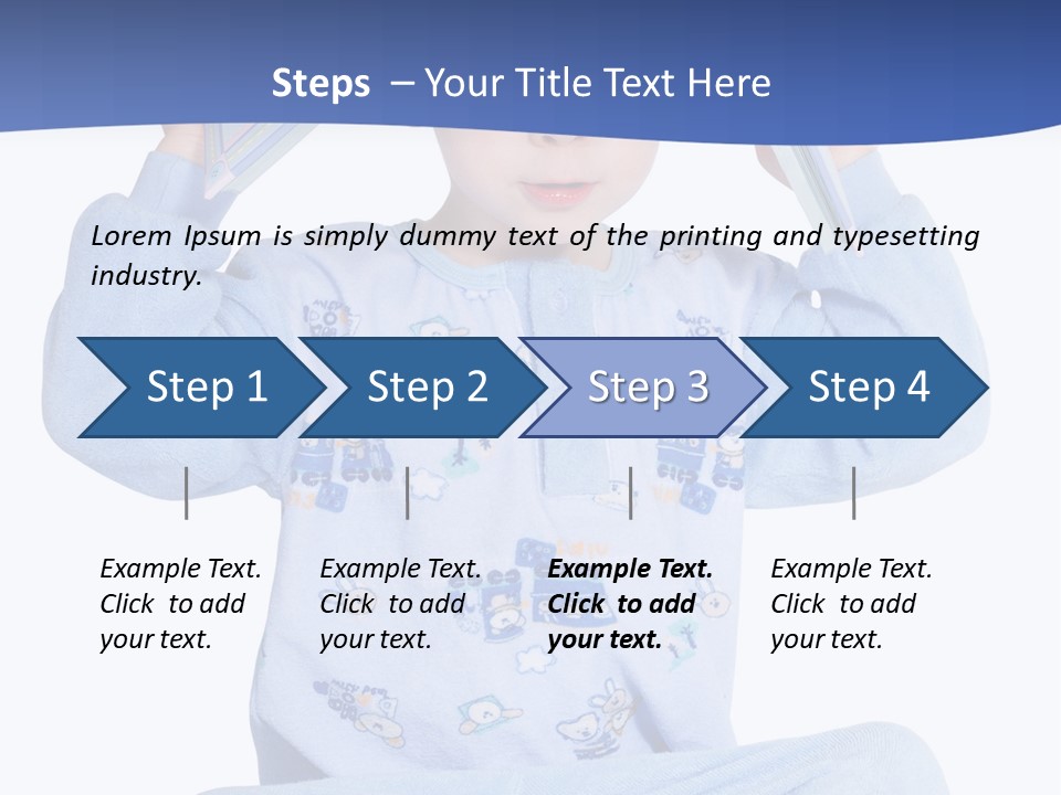 Child Reading A Book PowerPoint Template