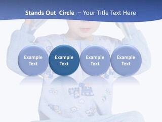 Child Reading A Book PowerPoint Template