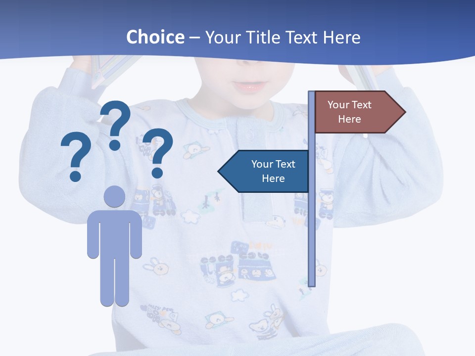 Child Reading A Book PowerPoint Template
