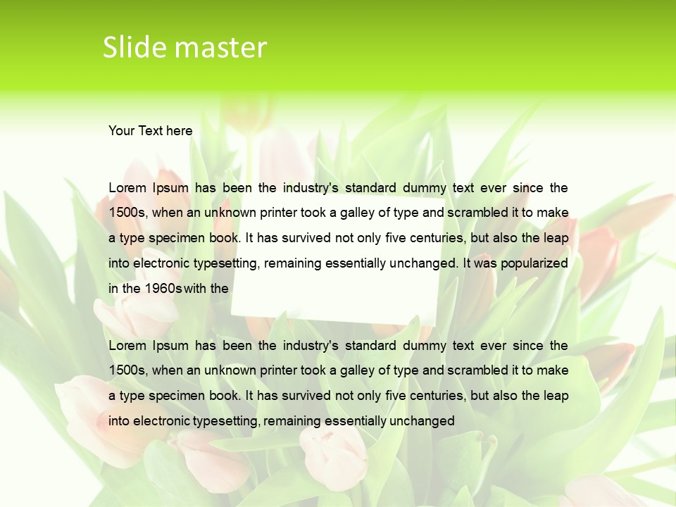 Flower Blooming Green PowerPoint Template