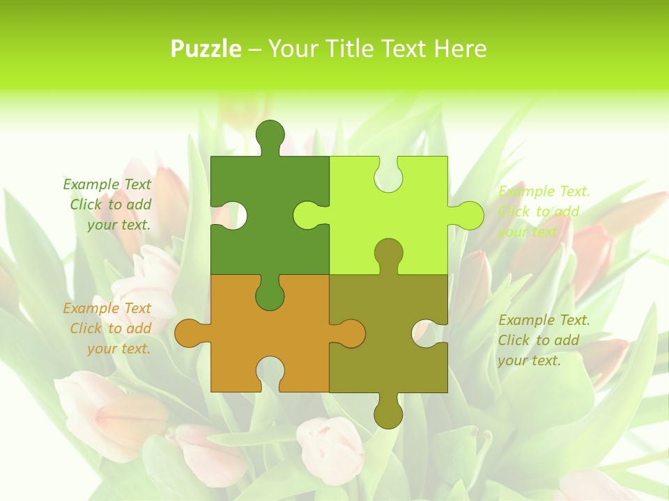 Flower Blooming Green PowerPoint Template
