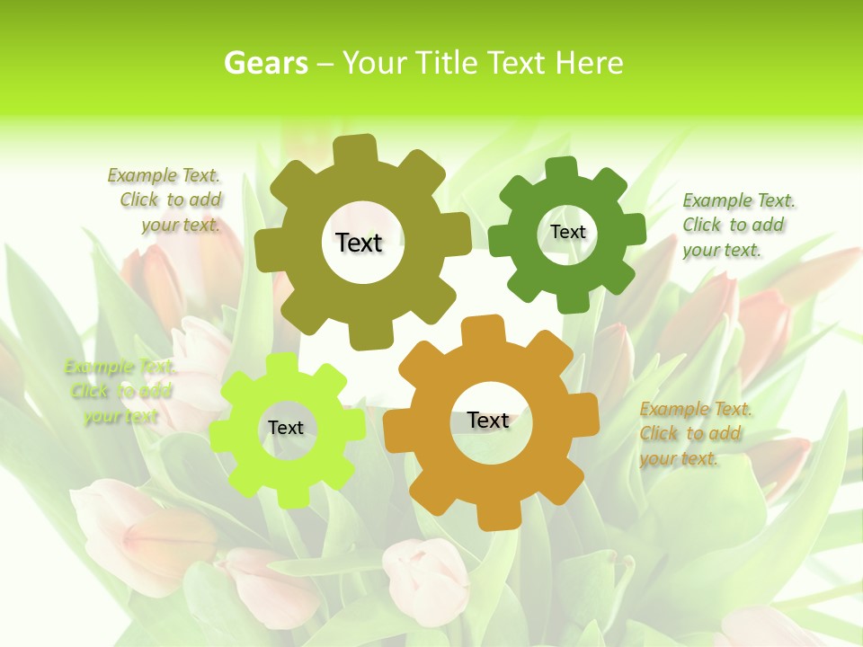 Flower Blooming Green PowerPoint Template
