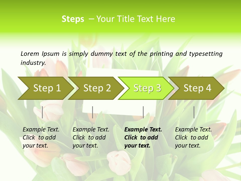 Flower Blooming Green PowerPoint Template