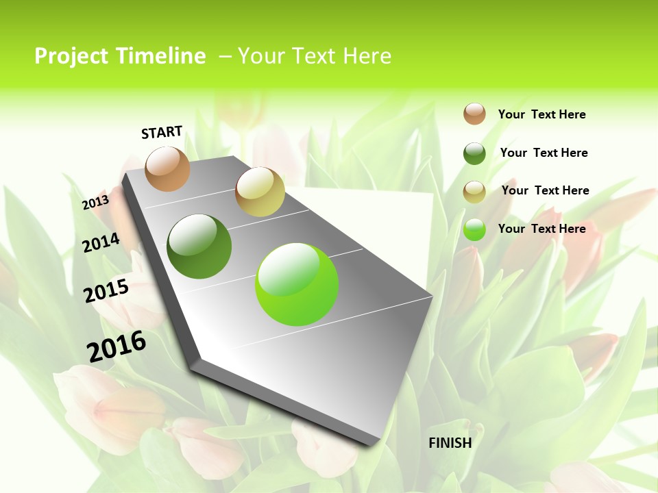 Flower Blooming Green PowerPoint Template