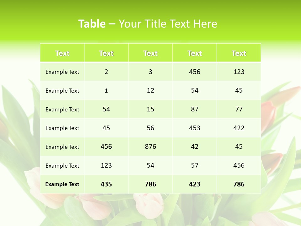 Flower Blooming Green PowerPoint Template