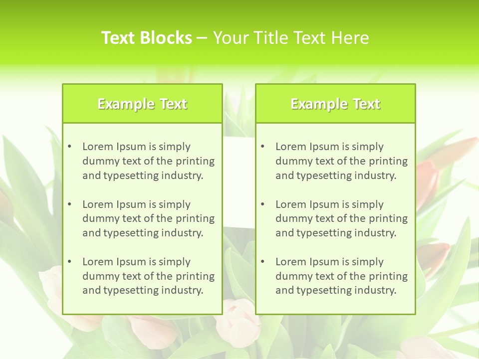 Flower Blooming Green PowerPoint Template