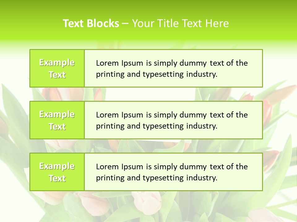 Flower Blooming Green PowerPoint Template