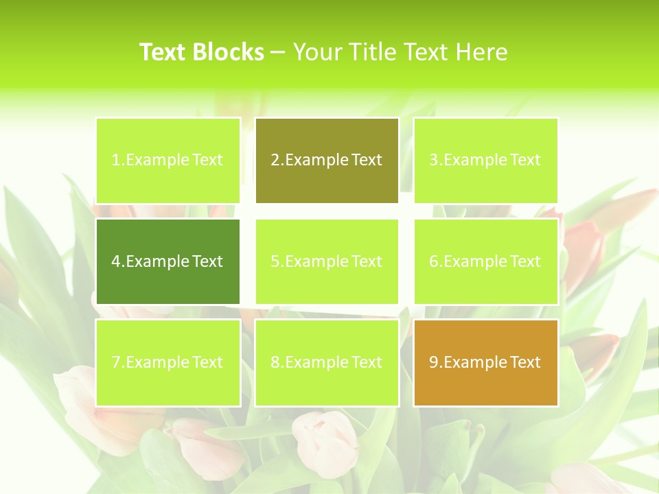 Flower Blooming Green PowerPoint Template