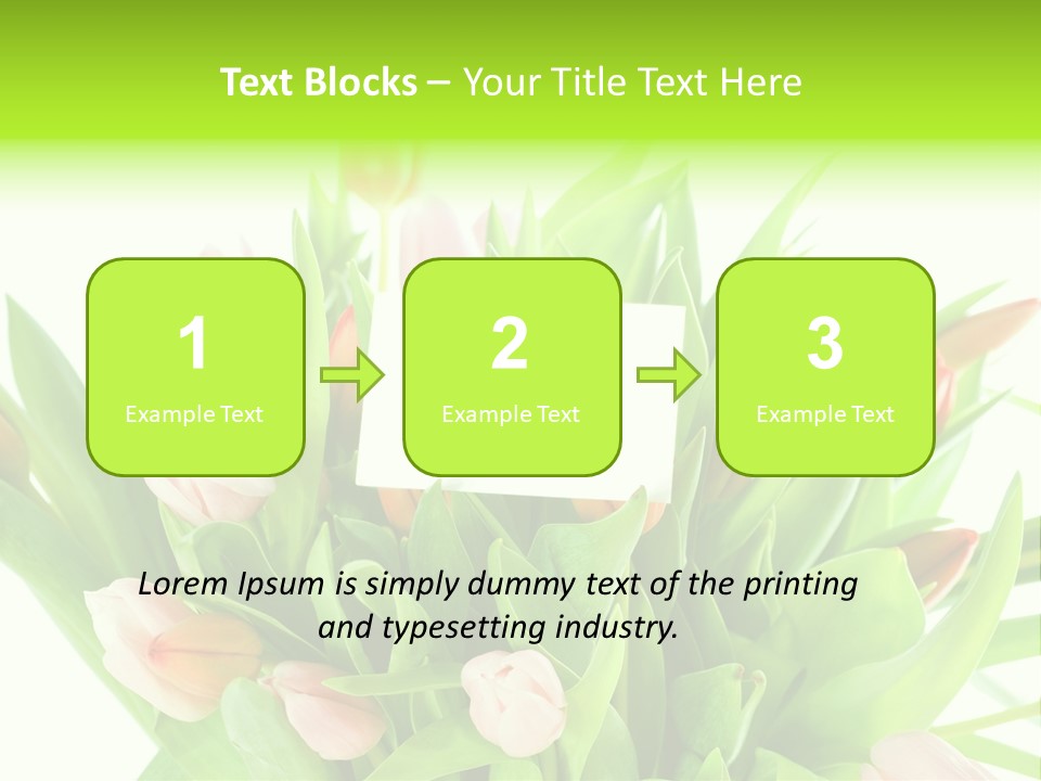 Flower Blooming Green PowerPoint Template