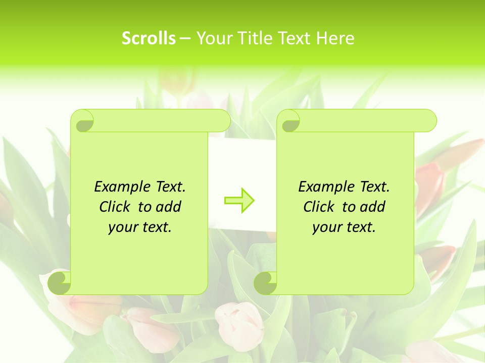 Flower Blooming Green PowerPoint Template