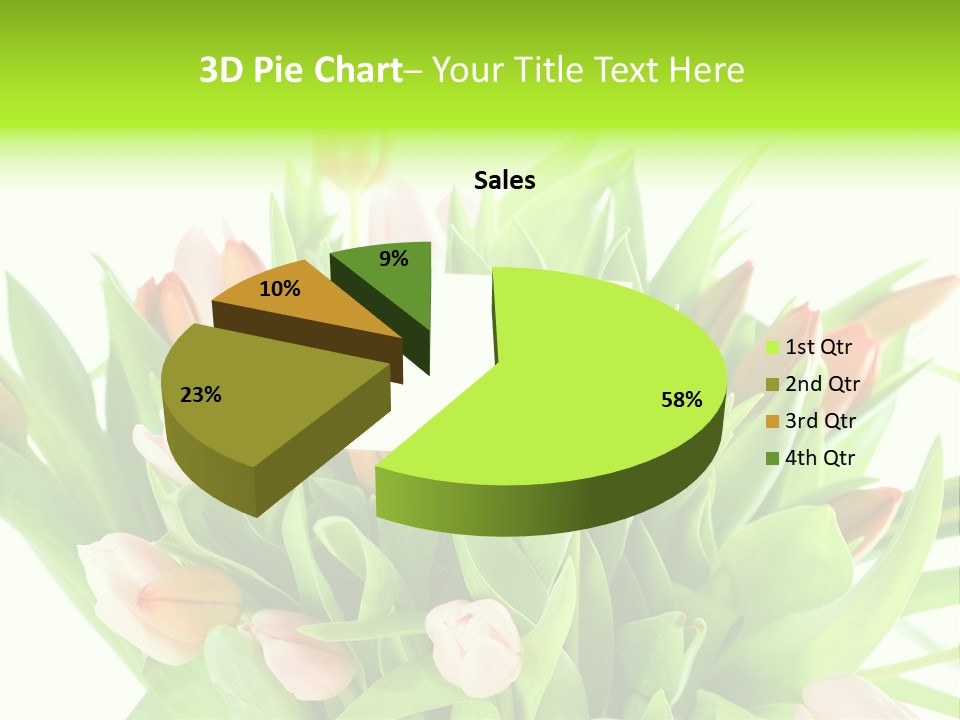 Flower Blooming Green PowerPoint Template