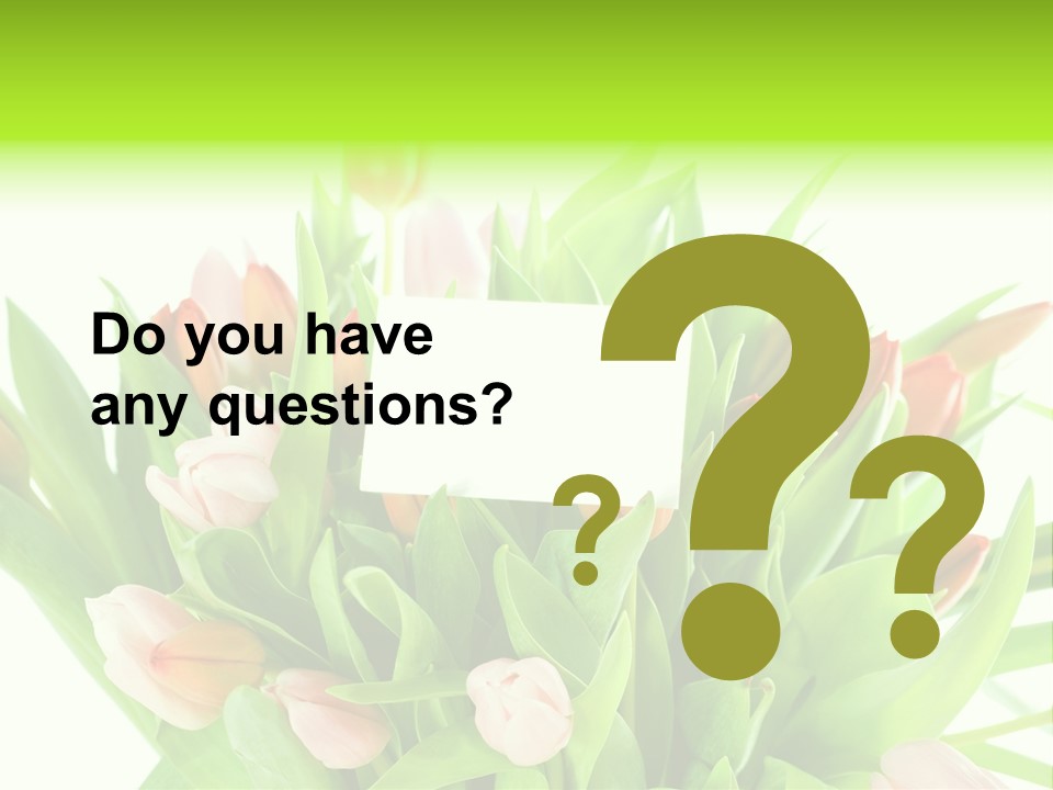 Flower Blooming Green PowerPoint Template