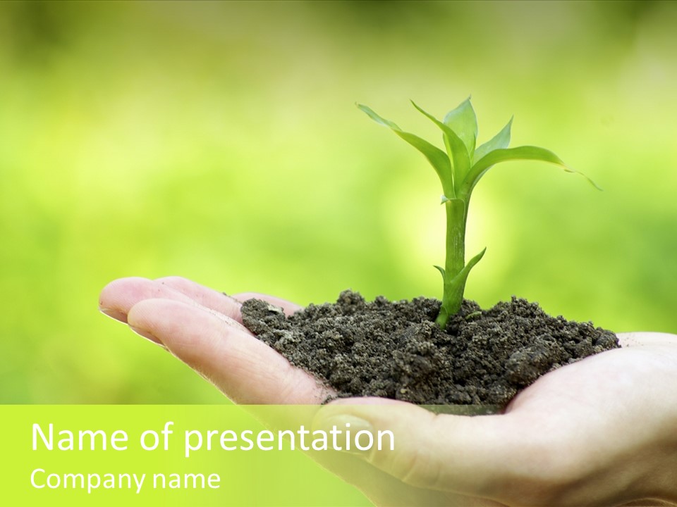 Conceptual Grower Grow PowerPoint Template