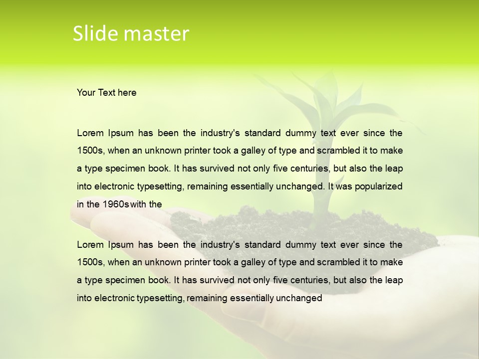 Conceptual Grower Grow PowerPoint Template