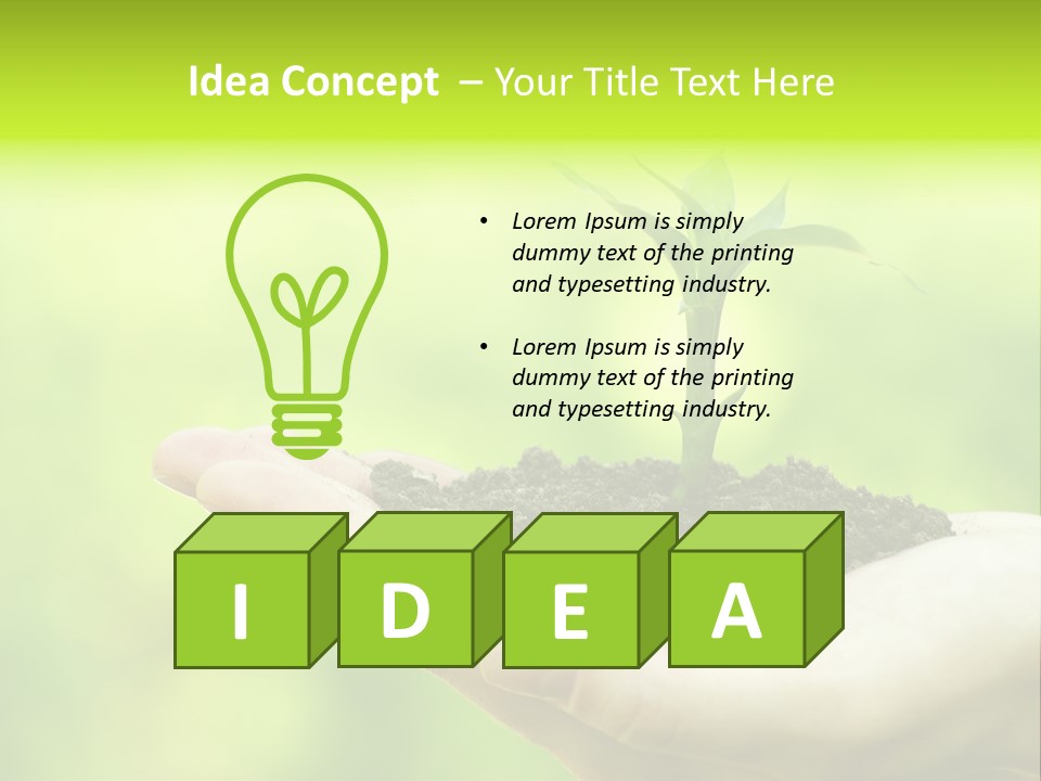 Conceptual Grower Grow PowerPoint Template