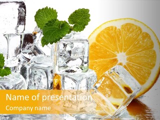 Orange Ice PowerPoint Template