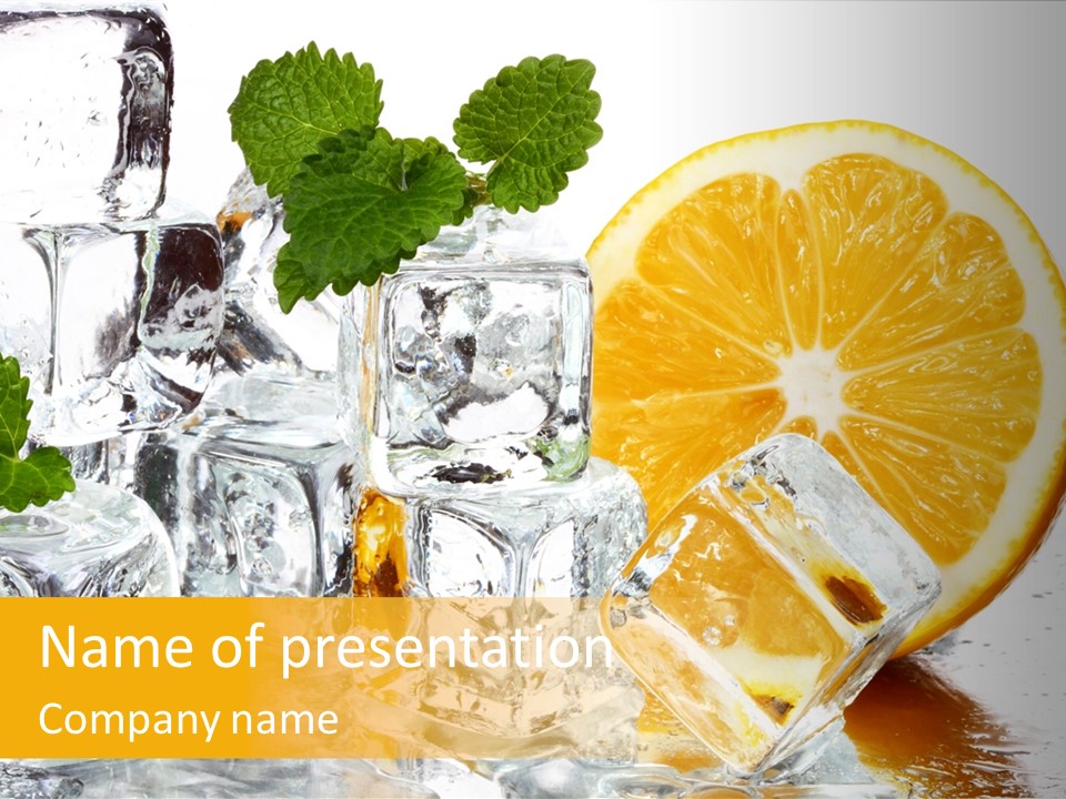 Orange Ice PowerPoint Template