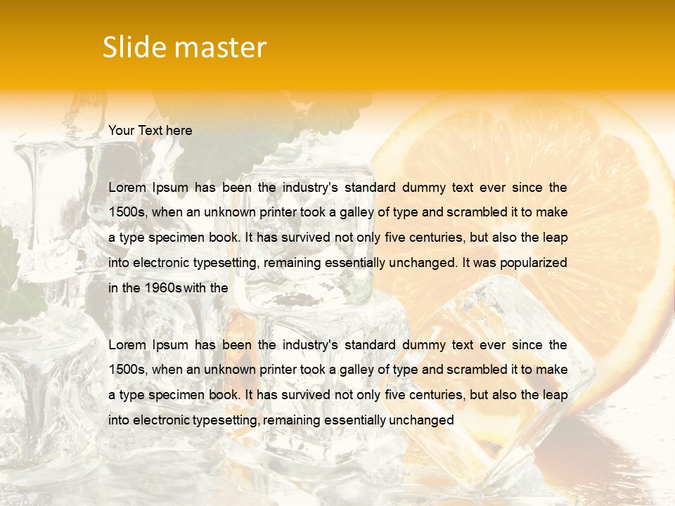 Orange Ice PowerPoint Template