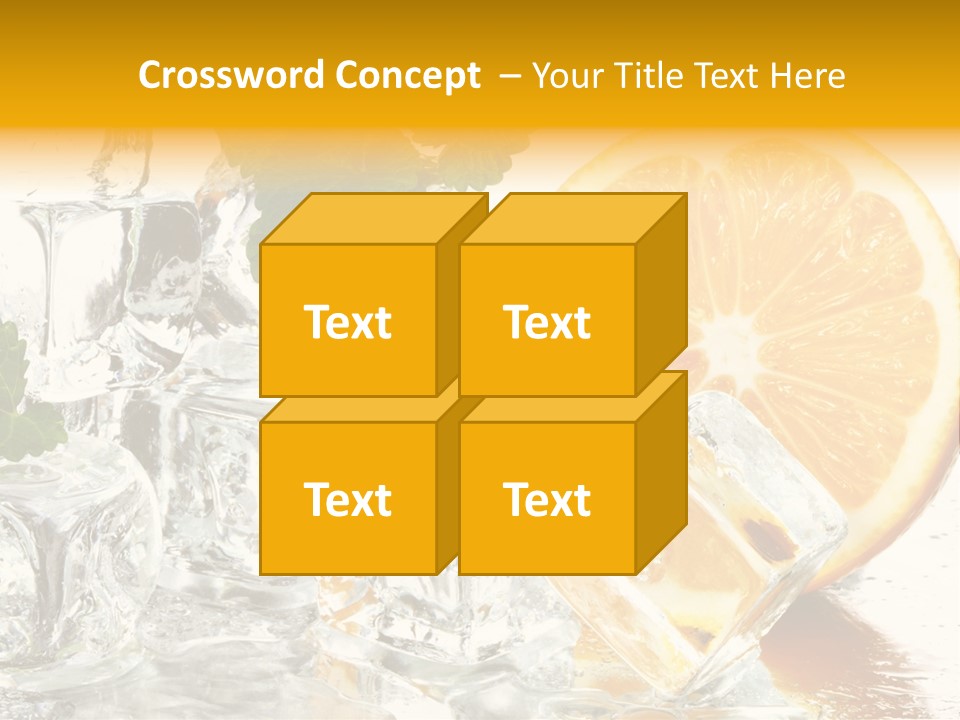 Orange Ice PowerPoint Template