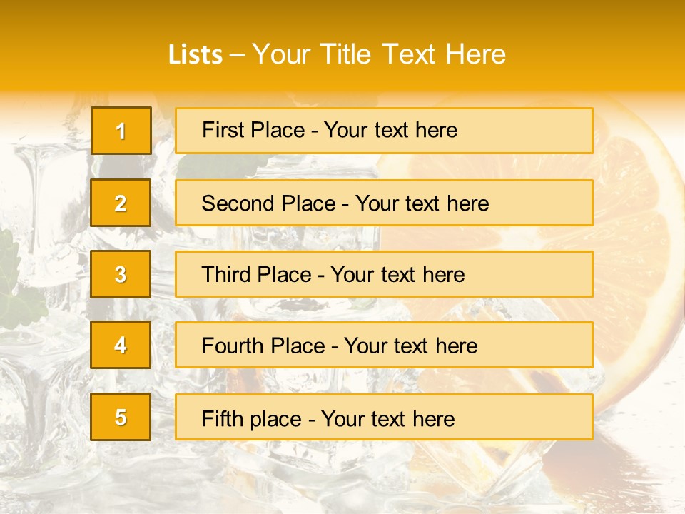 Orange Ice PowerPoint Template
