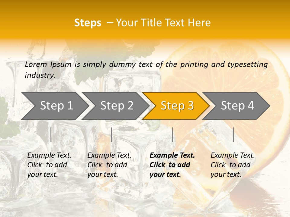 Orange Ice PowerPoint Template