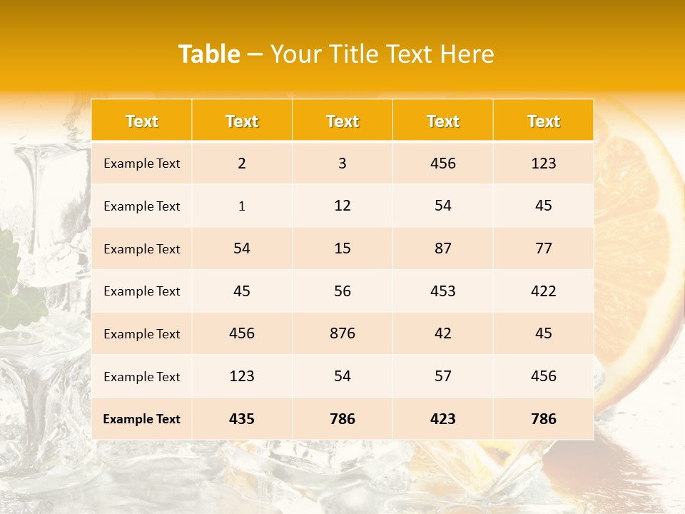 Orange Ice PowerPoint Template