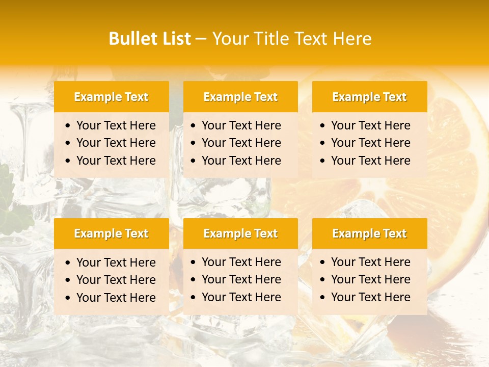 Orange Ice PowerPoint Template