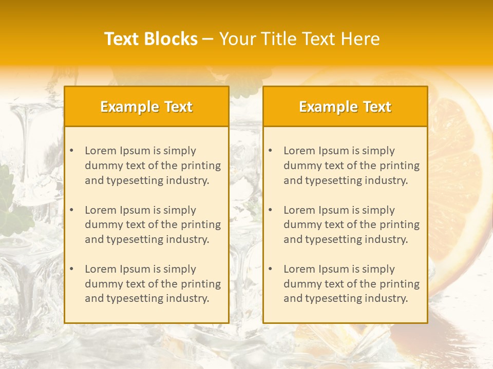 Orange Ice PowerPoint Template